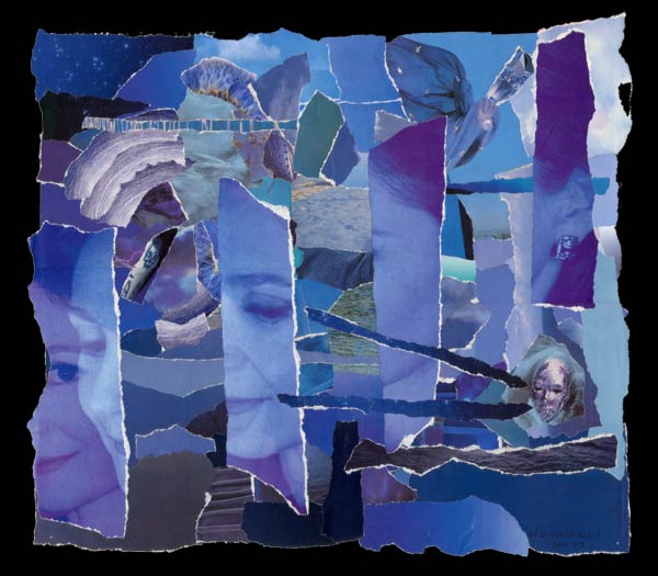 blue collage